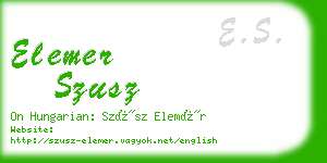 elemer szusz business card